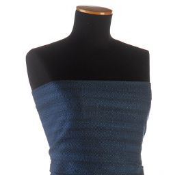 Kostýmová látka vzor rybí kost Art Fabrics modrá