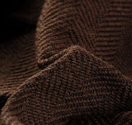 Kostýmová látka vlna směs rybí kost Art fabrics hnědá