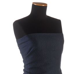 Kostýmová látka vzor rybí kost Art Fabrics modrá