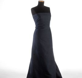 Kostýmová látka vzor rybí kost Art Fabrics modrá