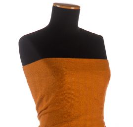 Kostýmovka vlna směs rybí kost Art Fabrics oranžová