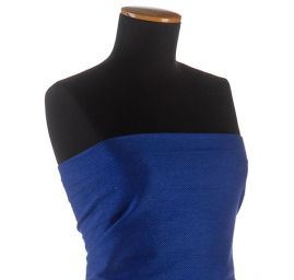 Kostýmová látka vzor rybí kost Art Fabrics tm. modrá