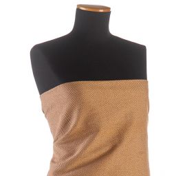 Kostýmová látka vzor rybí kost Art Fabrics rezavohnědá