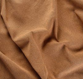 Kostýmová látka vzor rybí kost Art Fabrics rezavohnědá