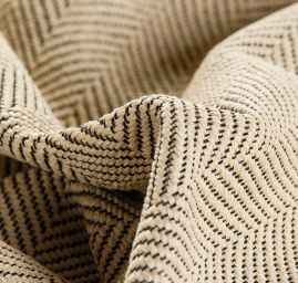 Kostýmová látka vzor rybí kost Art Fabrics smetanová