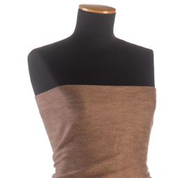 Kostýmová látka vzor rybí kost Art Fabrics hnědá