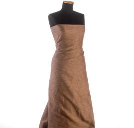 Kostýmová látka vzor rybí kost Art Fabrics hnědá