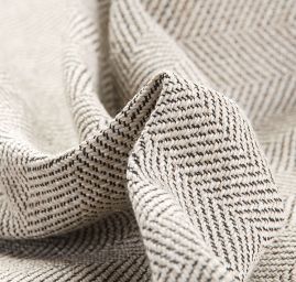 Kostýmová látka vzor rybí kost Art Fabrics smetanová