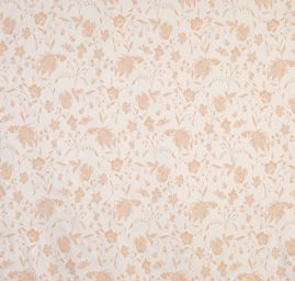 Primavera žakár květy Art Fabrics zlatobílá