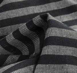 Len Art Fabrics pruhy černá bílá úzké