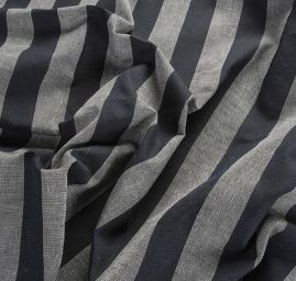 Len Art Fabrics pruhy černá bílá široké