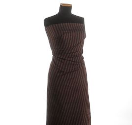 Len Art Fabrics pruhy úzké tmavě červenočerné