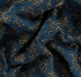 Replika historické látka Art Fabrics Rozálie petrolej