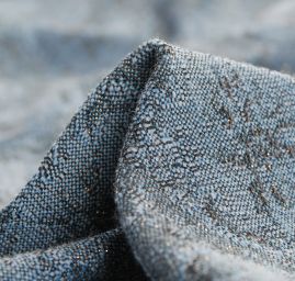 Replika historické látky Art Fabrics Medailon modrostříbrná