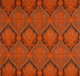Žakár Art Fabrics Paisley orient oranžový/okrovočerný