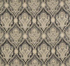 Žakár Art Fabrics Paisley orient vanilkový/černý