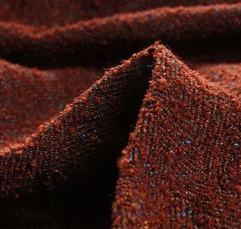 Kostýmová látka Art Fabrics rybí kost rezavohnědá