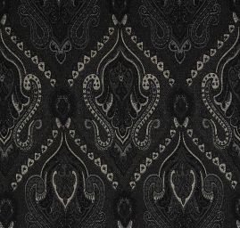 Žakár Art Fabrics Paisley orient černošedý
