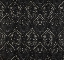 Žakár Art Fabrics Paisley orient černošedý