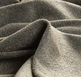 Kostýmová látka Art Fabrics rybí kost zelenošedá