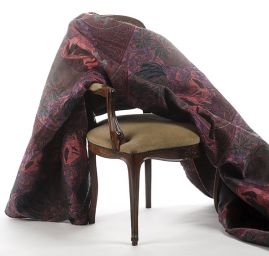 Dekorační tkanina Art Fabrics secese Mucha modrá/žlutá