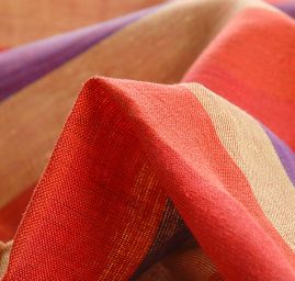 Len Art Fabrics široké barevné pruhy