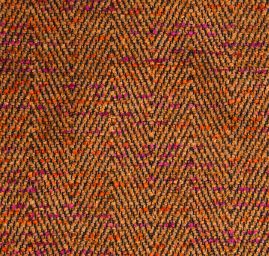 Kostýmová látka Art Fabrics rybí kost hnědofialový melír