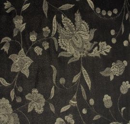 Žakárová tkanina Art Fabrics Primavera olivová/černá
