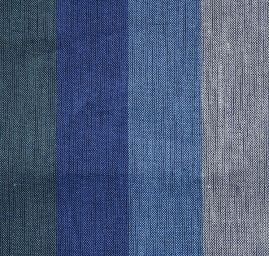 Len Art Fabrics širší pruhy tmavě modré