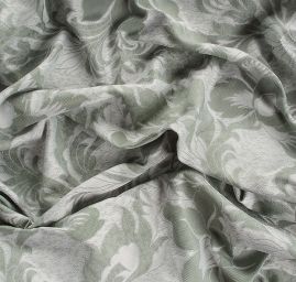 Žakárová tkanina Art Fabrics Karin květy zelené
