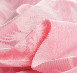 Žakárová tkanina Art Fabrics Karin květy růžové