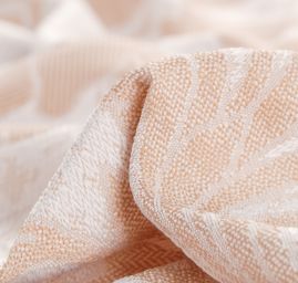 Žakárová tkanina Art Fabrics Karin květy béžové