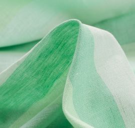 Len Art Fabrics širší pruhy zelenozelené