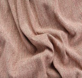 Kostýmová látka vzor rybí kost Art Fabrics růžový mel.