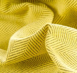 Kostýmovka Art Fabrics vzor rybí kost žlutá