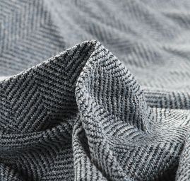 Kostýmová látka vzor rybí kost Art Fabrics sv. modrá