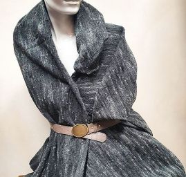 Kostýmovka Art Fabrics nopky černošedý melír