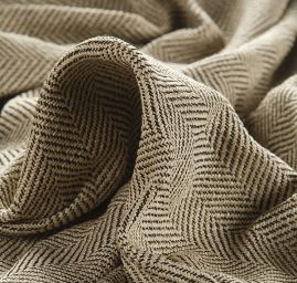 Kostýmová látka Art Fabrics rybí kost béžová