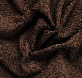 Kostýmová látka rybí kost hnědá 