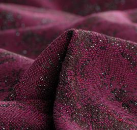 Žakárová tkanina Art Fabrics Medailon fialová