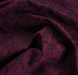 Replika historické látky Girlandy černofialové