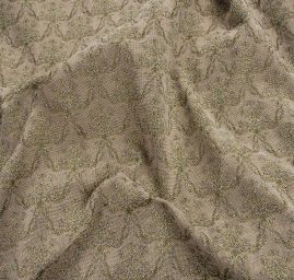 Replika historické látky Art Fabrics Girlandy zelenobéžové