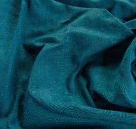 Kostýmová látka Art Fabrics rybí kost tyrkysová