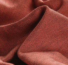 Kostýmová látka Art Fabrics rybí kost tm.červená