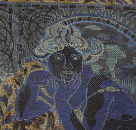 Dekorační tkanina secese Mucha