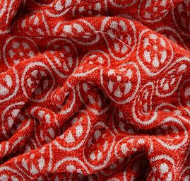 Žakárová látka Art Fabrics Cirkl vínový