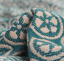 Žakárová látka Art Fabrics Cirkl zelený