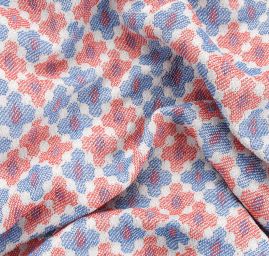 Žakárová látka Art Fabrics Brusel modročervená