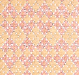 Žakárová látka Art Fabrics Brusel hnědá/červená