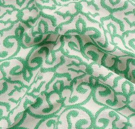 Žakárová látka Art Fabrics Verona zelená, režná